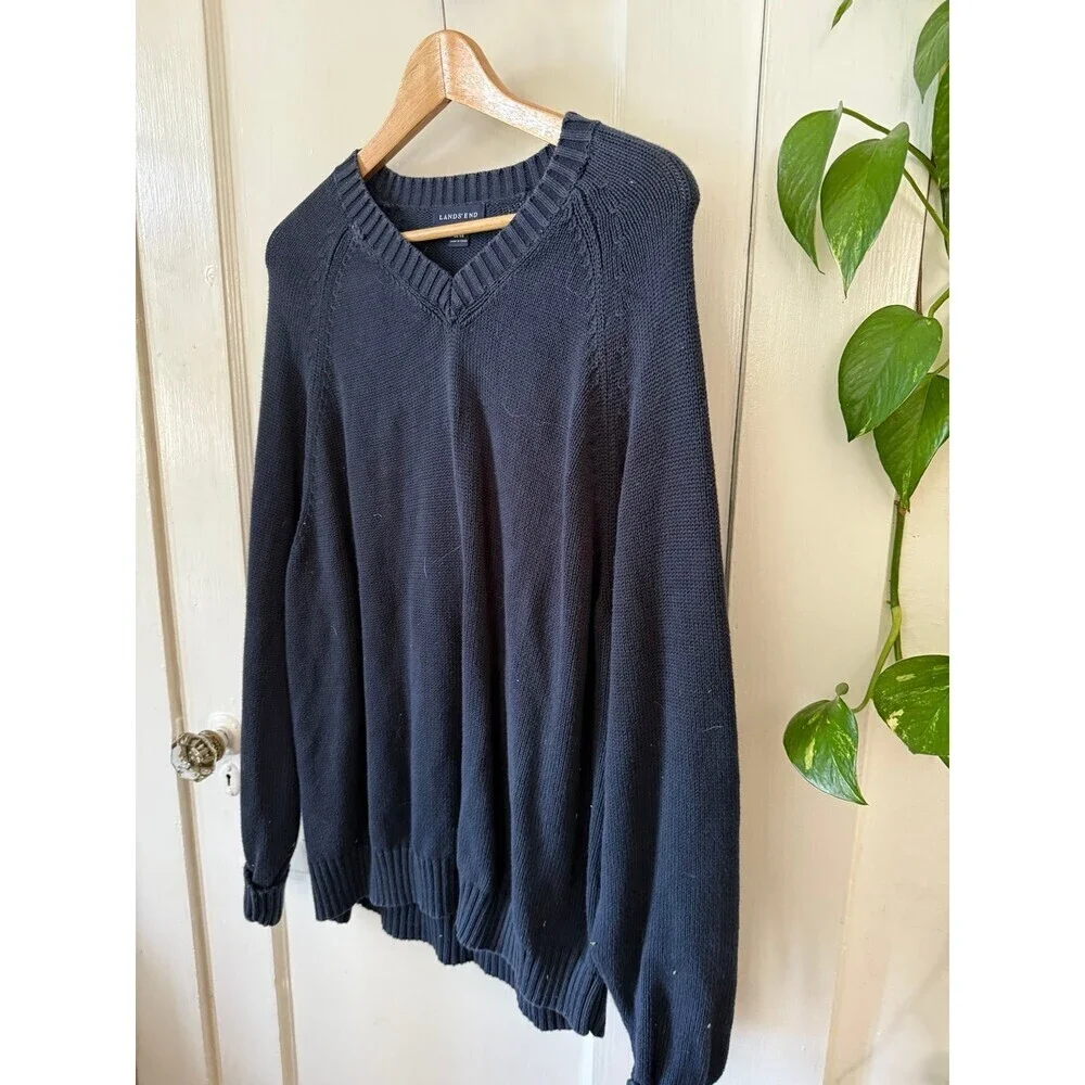 Lands End size X large dark blue sweater